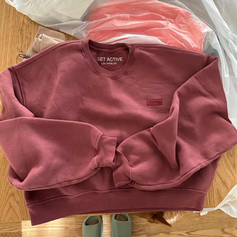 SET ACTIVE cropped crew neck